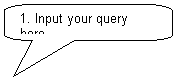 Rounded Rectangular Callout: 1. Input your query here